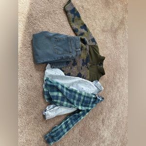 Lot of Boys cloths. Size 8 tops, size 10 pants.
